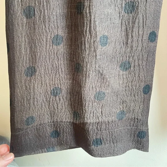 Creatures of Comfort semi sheer polka dot pants trousers fits size 6 brown - Picture 8 of 12